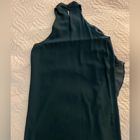 Larkin Green Chiffon mock neck mini dress - Picture 3 of 4